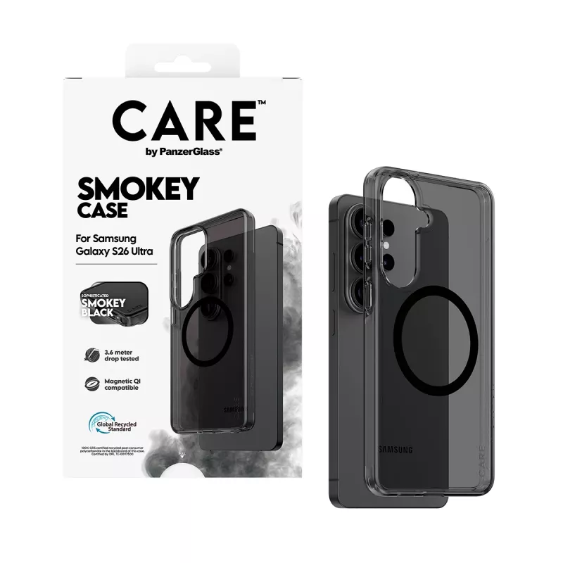 Protective cover PanzerGlass CARE Urban Explorer Case Smokey with Black Qi for Samsung Galaxy S26 Ultra
