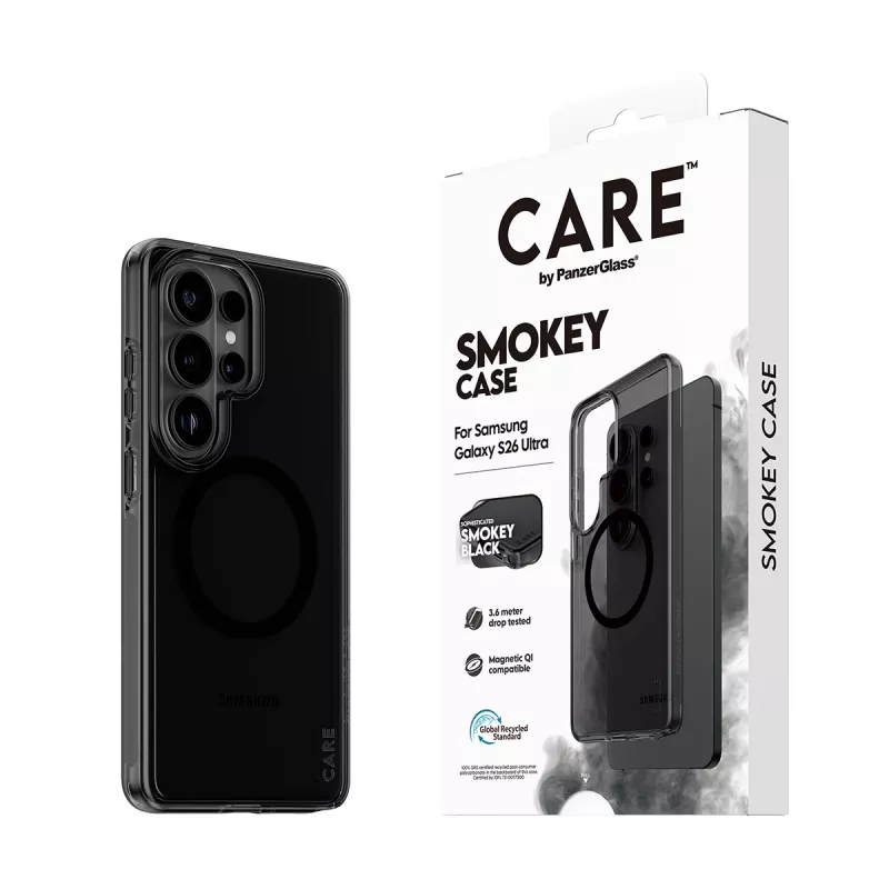 Protective cover PanzerGlass CARE Urban Explorer Case Smokey with Black Qi for Samsung Galaxy S26 Ultra