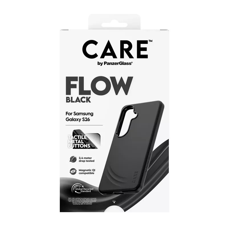 PanzerGlass CARE™ by ® Flow Case Black w. Qi Samsung Galaxy S26