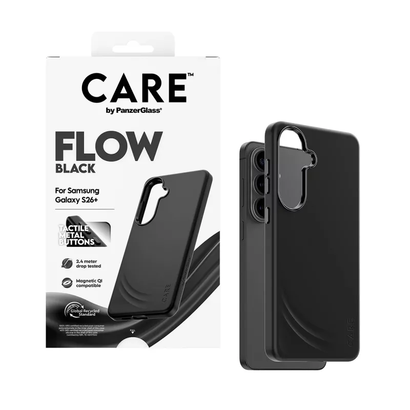 PanzerGlass CARE™ by ® Flow Case Black w. Qi Samsung Galaxy S26+