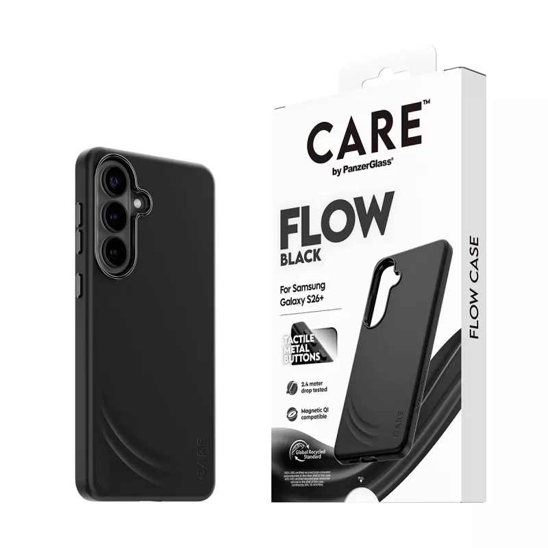 PanzerGlass CARE™ by ® Flow Case Black w. Qi Samsung Galaxy S26+