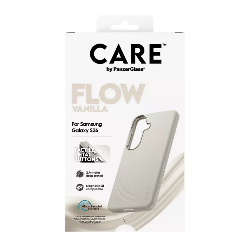 PanzerGlass CARE™ by ® Flow Case Vanilla w. Qi Samsung Galaxy S26