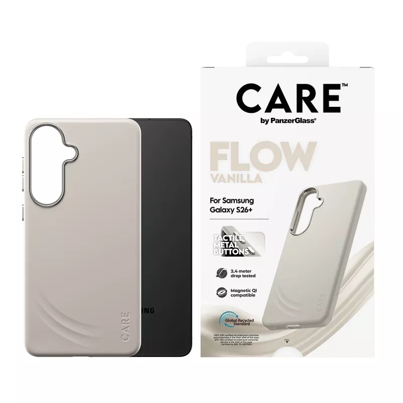 PanzerGlass CARE™ by ® Flow Case Vanilla w. Qi Samsung Galaxy S26+