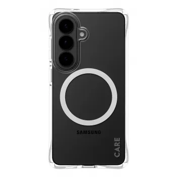 Protective Phone Case PanzerGlass CARE Samba Transparent with White Qi for Samsung Galaxy S26