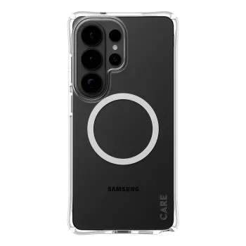 PanzerGlass CARE™ by ® Samba Case Transparent w. White Qi Samsung Galaxy S26 Ultra