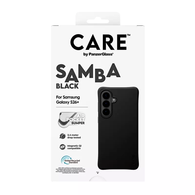 PanzerGlass CARE™ by ® Samba Case Black w. Qi Samsung Galaxy S26+