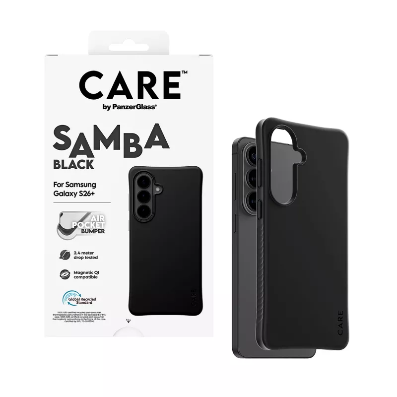 PanzerGlass CARE™ by ® Samba Case Black w. Qi Samsung Galaxy S26+