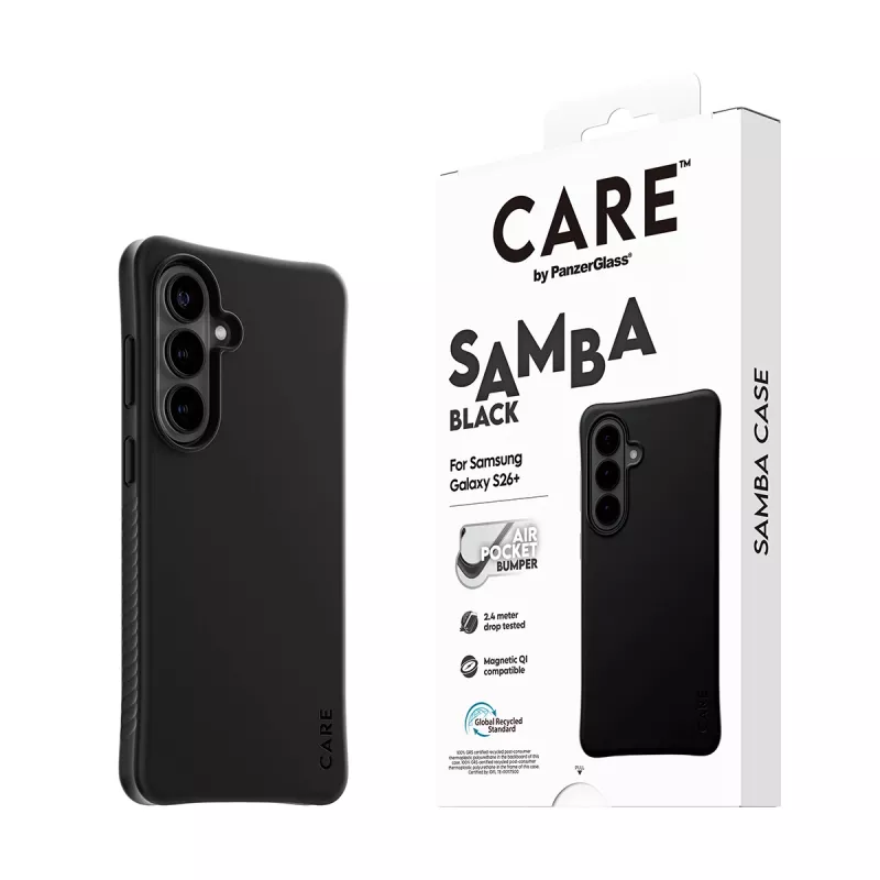 PanzerGlass CARE™ by ® Samba Case Black w. Qi Samsung Galaxy S26+