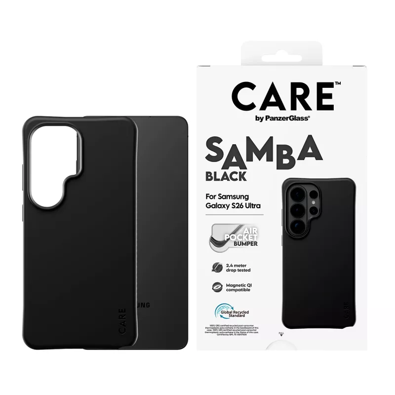 PanzerGlass CARE™ by ® Samba Case Black w. Qi Samsung Galaxy S26 Ultra