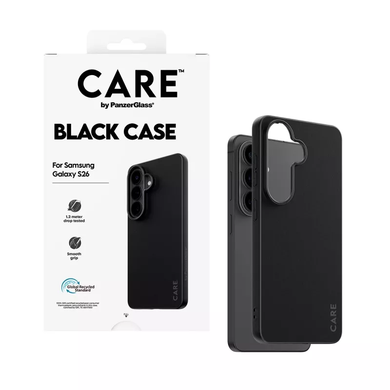 Protective TPU Cover Case PanzerGlass CARE™ for Samsung Galaxy S26 — Black