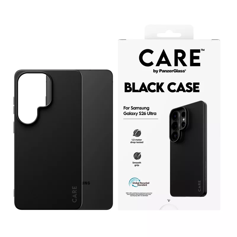 TPU Cover case PanzerGlass CARE™ for Samsung Galaxy S26 Ultra — Black