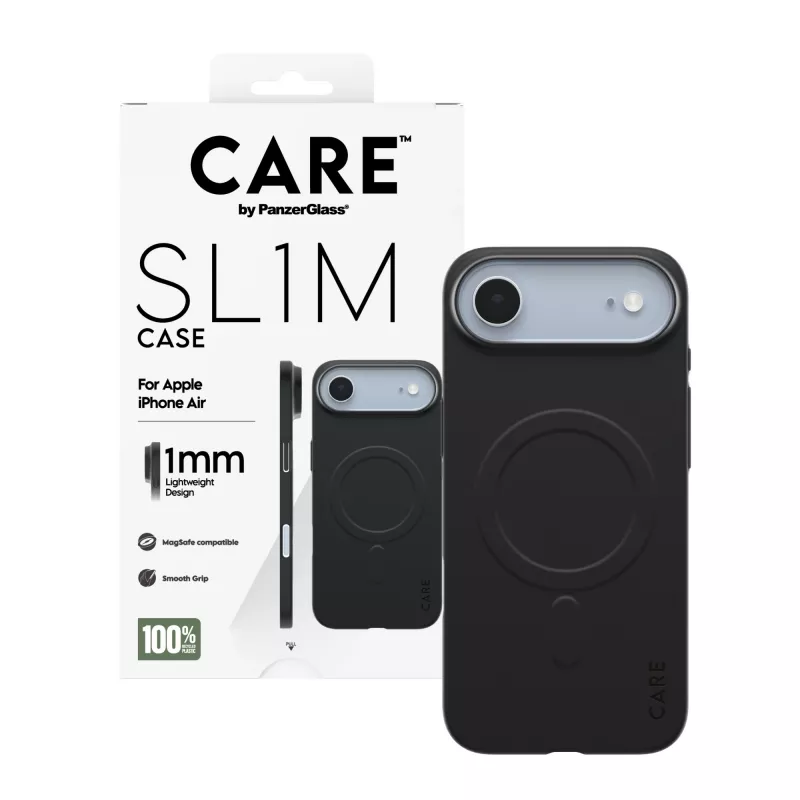 Protective phone case PanzerGlass CARE SL1M with MagSafe for Apple iPhone Air, Black
