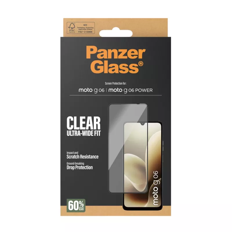 PanzerGlass ® Screen Protector Motorola Moto G06 | Moto G06 POWER | Ultra-Wide Fit