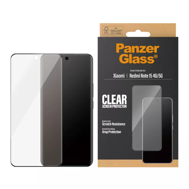 PanzerGlass ® Screen Protector Xiaomi Redmi Note 15 4G | 5G | Ultra-Wide Fit