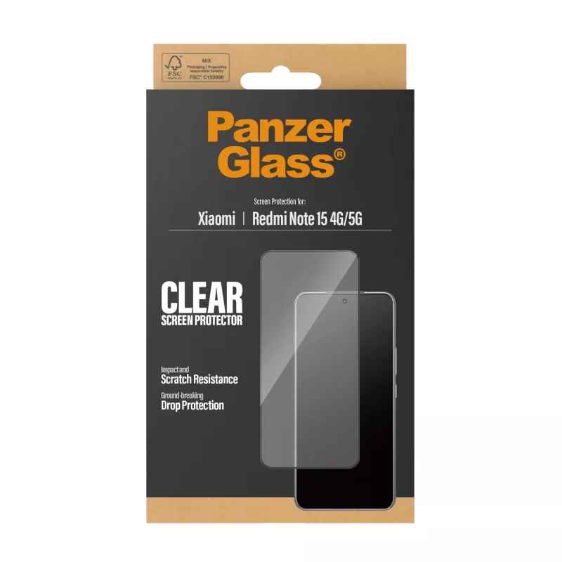 PanzerGlass ® Screen Protector Xiaomi Redmi Note 15 4G | 5G | Ultra-Wide Fit
