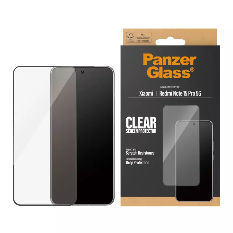 PanzerGlass ® Screen Protector Xiaomi Redmi Note 15 Pro 5G | Ultra-Wide Fit