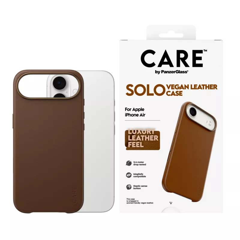 Phone case PanzerGlass CARE Solo Case for Apple iPhone Air, brown, cover