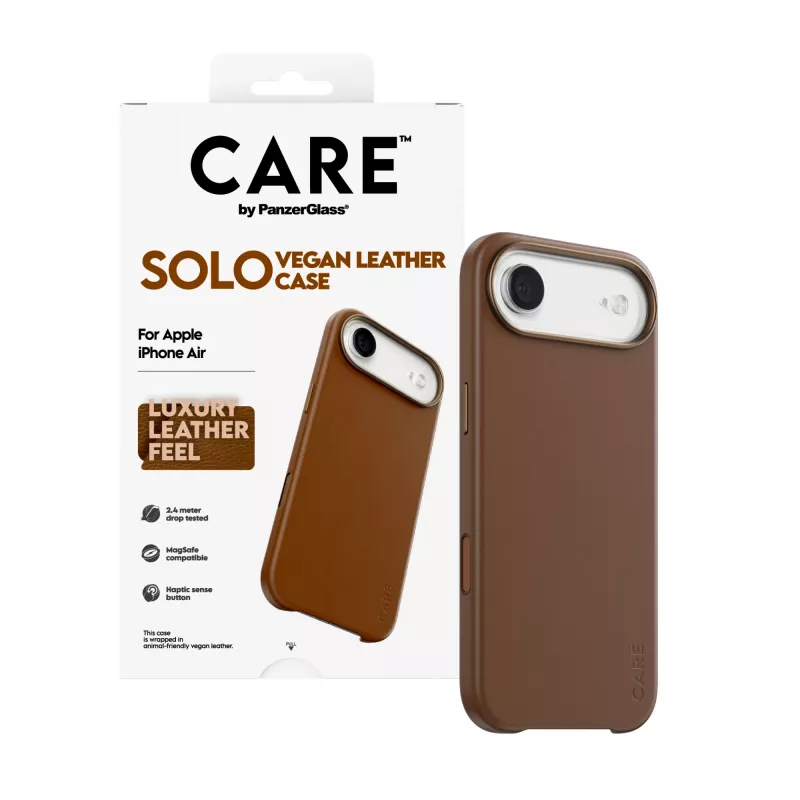 Phone case PanzerGlass CARE Solo Case for Apple iPhone Air, brown, cover