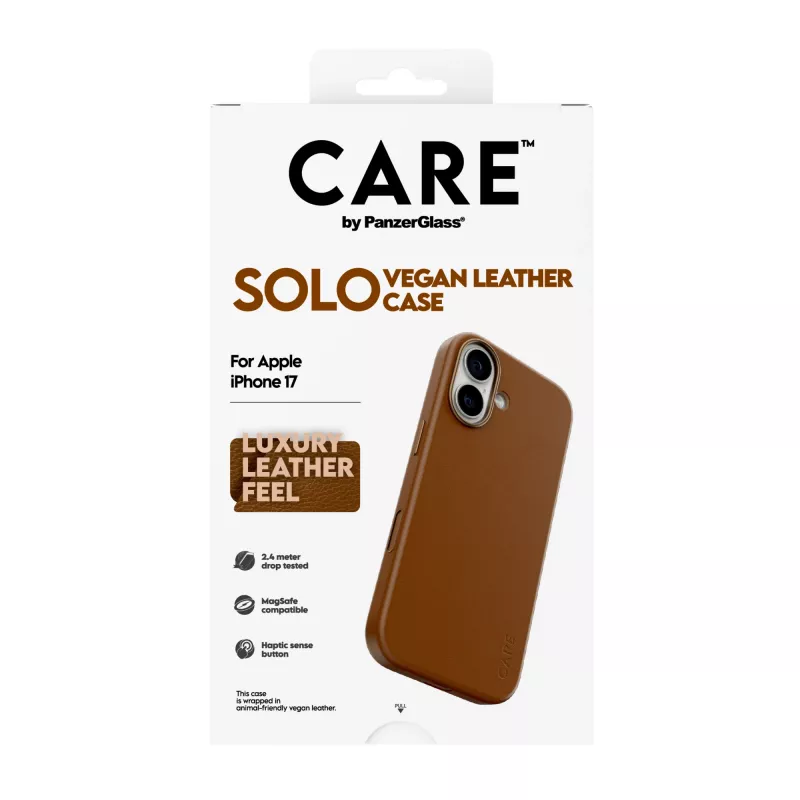 Protective Cover Case PanzerGlass CARE Solo for iPhone 17, Brown