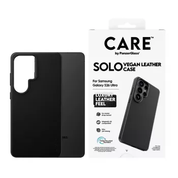 Phone case PanzerGlass CARE Solo Cover for Samsung Galaxy S26 Ultra, Black, Qi-compatible