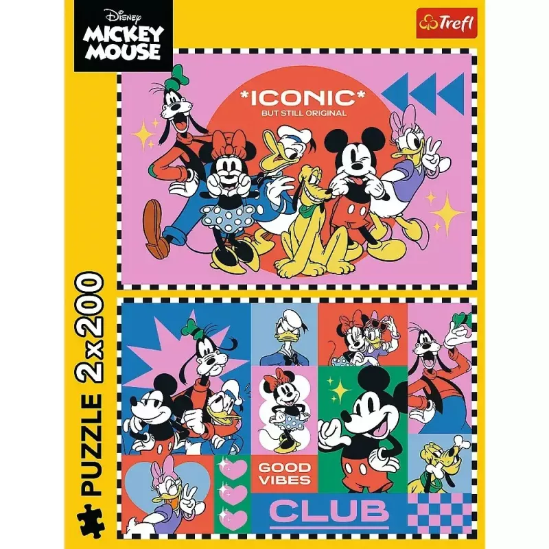 Jigsaw Puzzle TREFL Puzzle 2x200 pieces “Time with Friends Miki Donald” — 2 puzzles, 200 pcs each