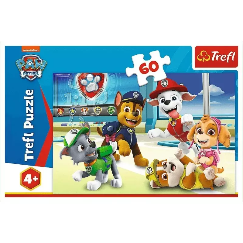 Jigsaw Puzzle TREFL Paw Patrol — 60 pieces, children's puzzle, cardboard pieces