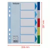 Divider tabs ESSELTE 5-part A5 polypropylene colored, for filing and indexing