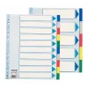 Divider tabs ESSELTE 5-part A5 polypropylene colored, for filing and indexing