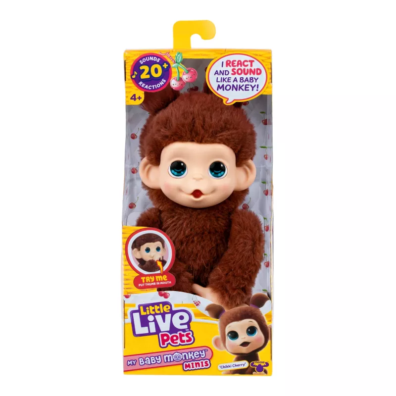Moose Toys Little Live Pets My Baby Monkey 'Chikki Cherry', Boy/Girl, 2 yr(s), Sounding