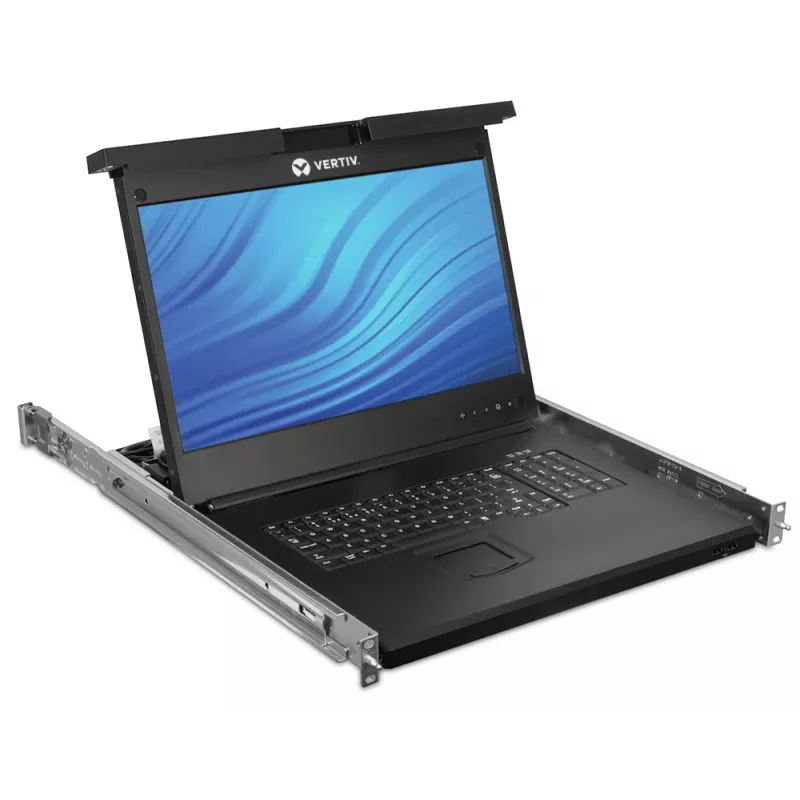 Vertiv Avocent LCD Local Rack Access Console, 8P KVM, 8 CABLES, USB KB-GER