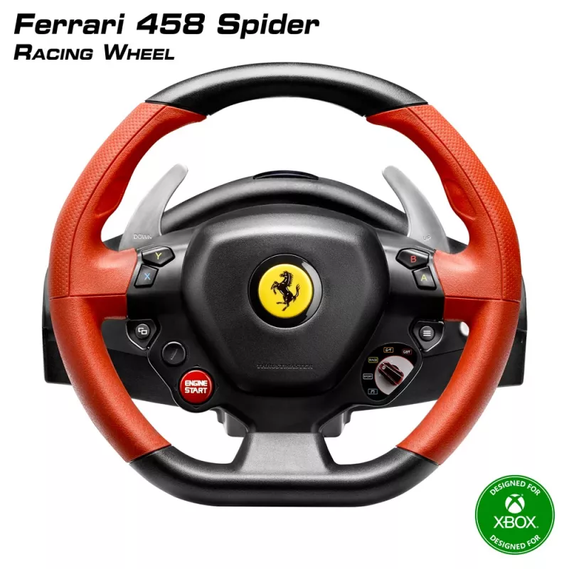 Thrustmaster Ferrari 458 Spider Black, Red USB Steering wheel + Pedals Xbox One