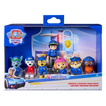 PAW Patrol Search & Rescue Team Pack with 7 Collectible Action Figures, Including Ryder & 6 Pups, Kids Toys for Boys & Girls Ages 3 and Up