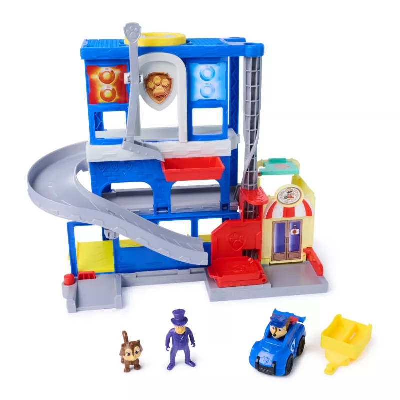 PAW Patrol : Pup Squad, Search & Rescue HQ Playset with Chase Pup Squad Racer, Humdinger Action Figure & Kitty Pal, Kids Toys for Boys & Girls Ages 3+