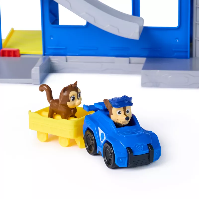 PAW Patrol : Pup Squad, Search & Rescue HQ Playset with Chase Pup Squad Racer, Humdinger Action Figure & Kitty Pal, Kids Toys for Boys & Girls Ages 3+