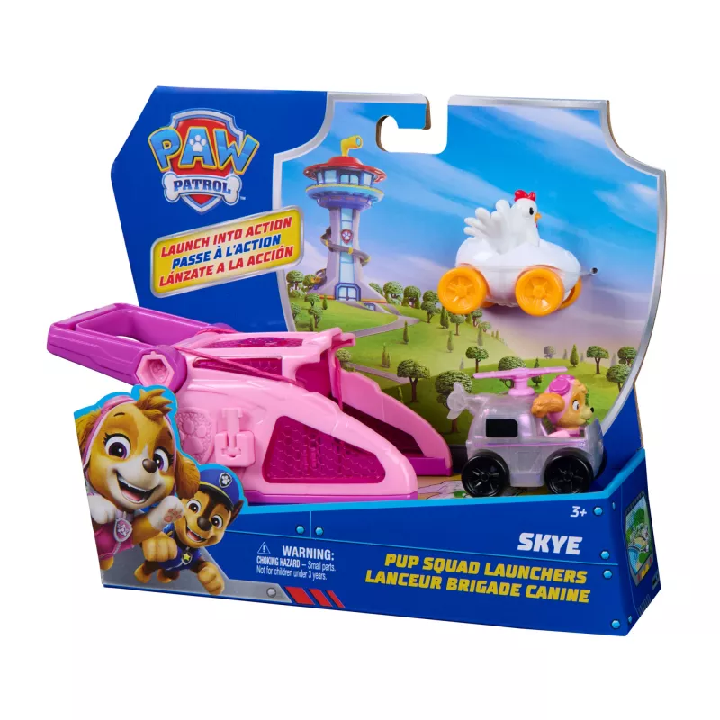 PAW Patrol Skye Pup Squad Launchers with Chickaletta Vehicle 2-Pack, Kids Toys for Boys and Girls Ages 3 and Up