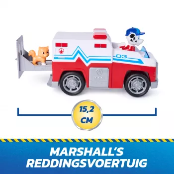 PAW Patrol : Search & Rescue, Marshall Rescue Responder Vehicle with 2 Figures, Toy Truck with Pull-Back Action, Kids Toys for Boys & Girls Ages 3+
