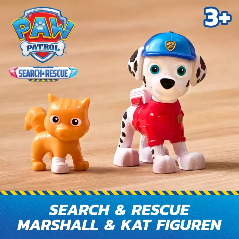 PAW Patrol : Search & Rescue, Marshall Rescue Responder Vehicle with 2 Figures, Toy Truck with Pull-Back Action, Kids Toys for Boys & Girls Ages 3+