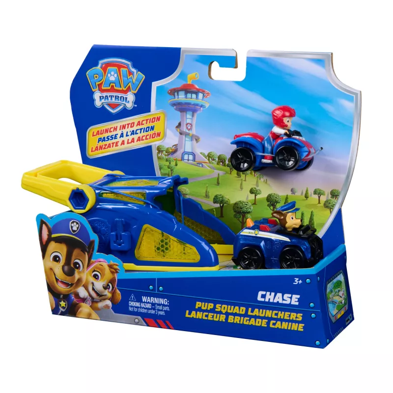 PAW Patrol Chase Pup Squad Launchers with Ryder Vehicle 2-Pack, Kids Toys for Boys and Girls Ages 3 and Up