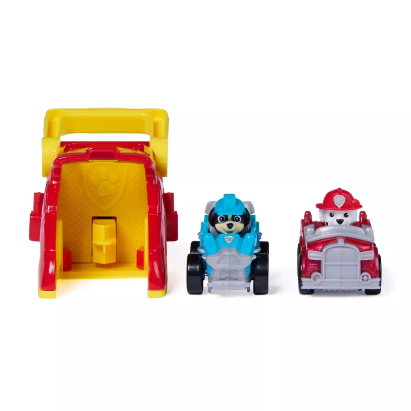 PAW Patrol Marshall Pup Squad Launchers with Rex Vehicle 2-Pack, Kids Toys for Boys and Girls Ages 3 and Up