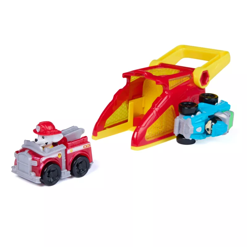 PAW Patrol Marshall Pup Squad Launchers with Rex Vehicle 2-Pack, Kids Toys for Boys and Girls Ages 3 and Up