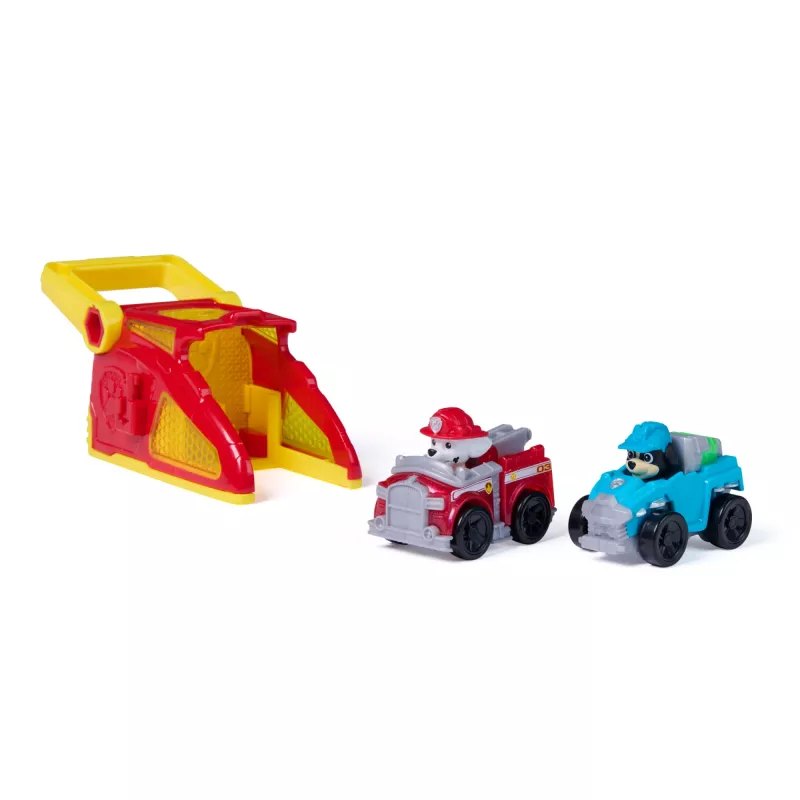 PAW Patrol Marshall Pup Squad Launchers with Rex Vehicle 2-Pack, Kids Toys for Boys and Girls Ages 3 and Up