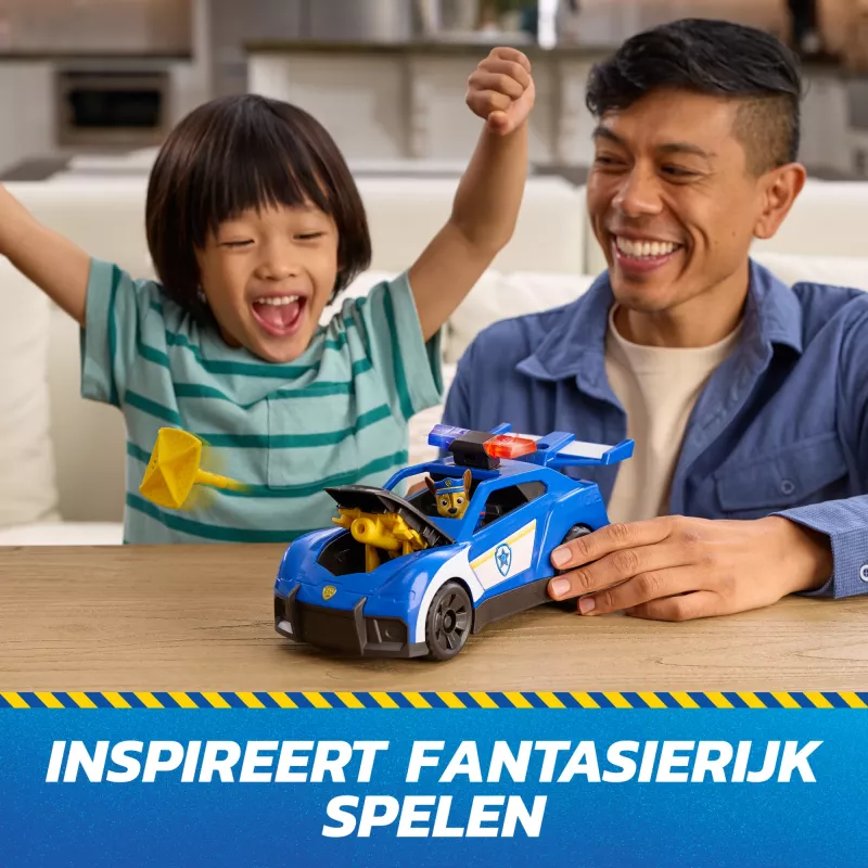 PAW Patrol : Search & Rescue, Chase Launch 'N' Rescue Cruiser with Figure & 2 Projectiles, Lights, Sounds, & Hidden Launcher, Kids Toys for Boys & Girls Ages 3 and up