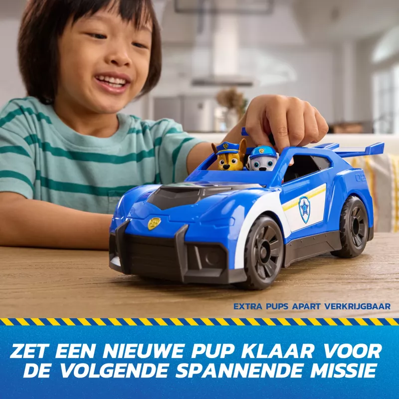 PAW Patrol : Search & Rescue, Chase Launch 'N' Rescue Cruiser with Figure & 2 Projectiles, Lights, Sounds, & Hidden Launcher, Kids Toys for Boys & Girls Ages 3 and up