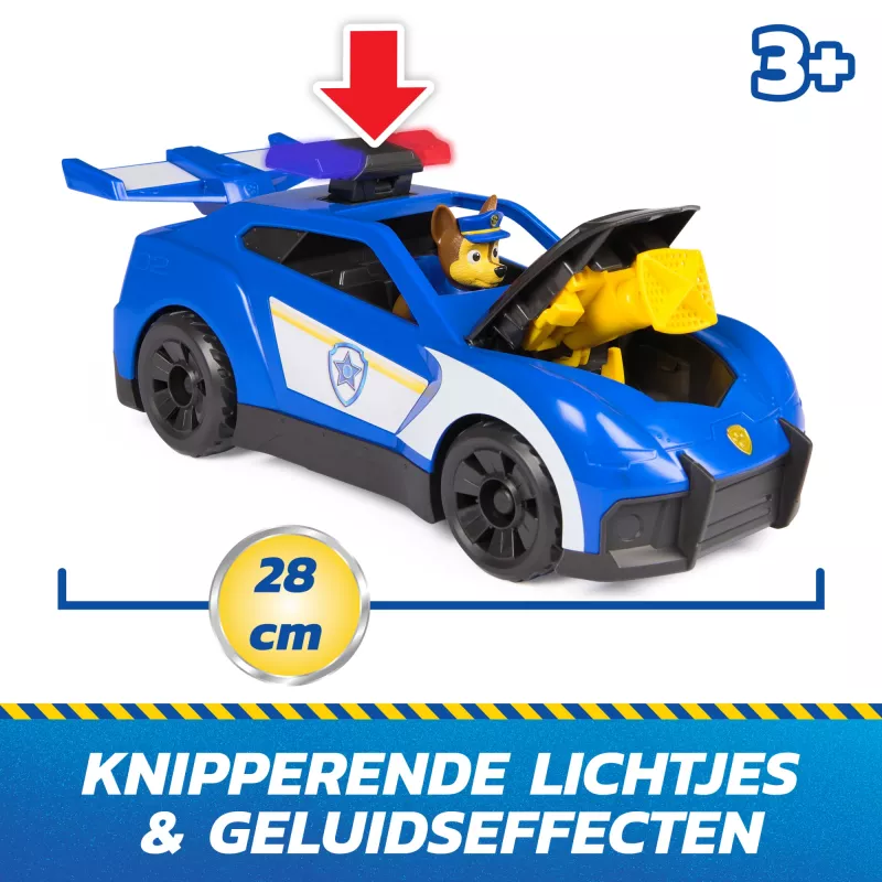 PAW Patrol : Search & Rescue, Chase Launch 'N' Rescue Cruiser with Figure & 2 Projectiles, Lights, Sounds, & Hidden Launcher, Kids Toys for Boys & Girls Ages 3 and up