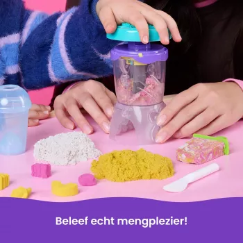 Kinetic Sand , Smoothie Mixer Playset, Easter Basket Stuffers, Includes 14 oz Moldable Play Sand, Tools & Popsicle Mold, Play Food Toy