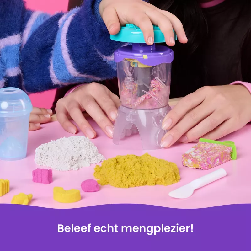 Kinetic Sand , Smoothie Mixer Playset, Easter Basket Stuffers, Includes 14 oz Moldable Play Sand, Tools & Popsicle Mold, Play Food Toy