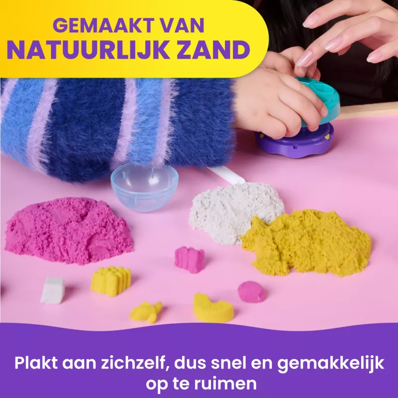 Kinetic Sand , Smoothie Mixer Playset, Easter Basket Stuffers, Includes 14 oz Moldable Play Sand, Tools & Popsicle Mold, Play Food Toy