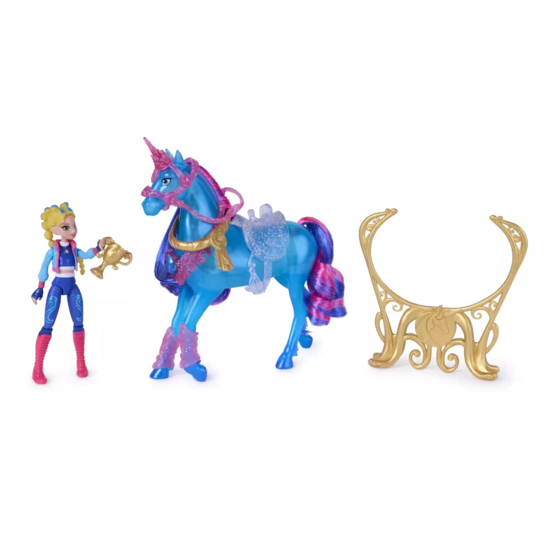 Unicorn Academy, Train & Glow Light-up River Unicorn with Isabel, Easter Gifts Idea, Dolls & Unicorn Toys for Girls, Includes 3 Training Accessories