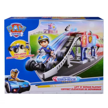 PAW Patrol Search & Rescue Lift 'N' Repair Playset with Exclusive Figure & Vehicle, Over 30+ Inch Long, Kids Toys for Boys and Girls Ages 3 and Up