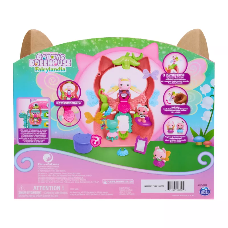 Gabby's Dollhouse Fairylandia, Kitty Fairy’s Flutter-riffic Playset with 12 Pieces & Exclusive Flutter-riffic Ring, Kids Toys for Girls & Boys Ages 3 and Up